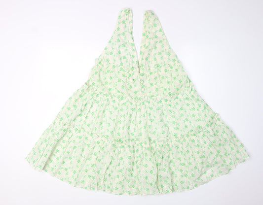 ASOS Women's White Floral Trapeze Dress Size 8