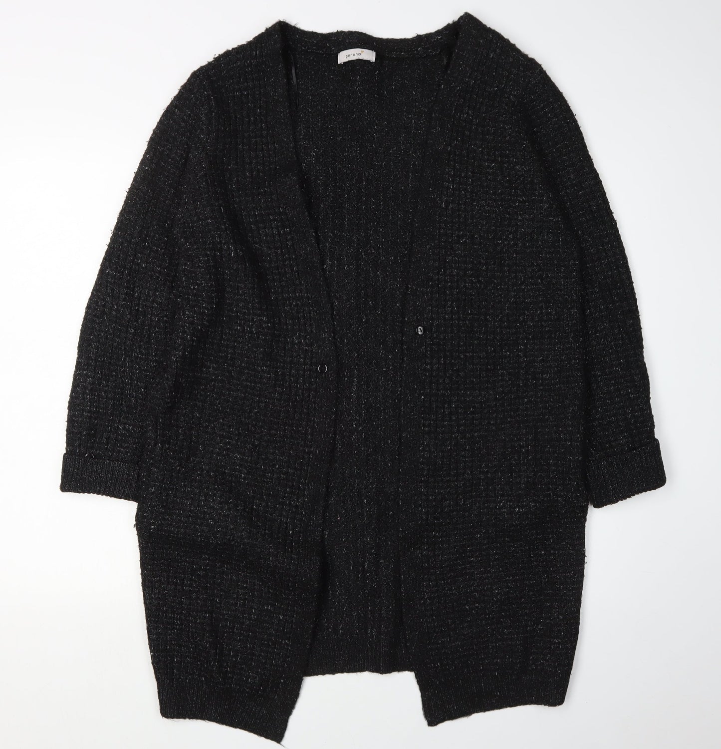Womens UK Size M Marks and Spencer Black Cardigan Jumper