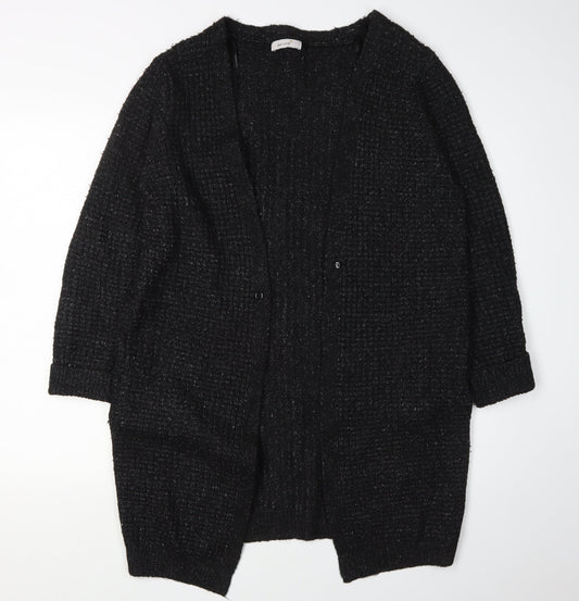 Womens UK Size M Marks and Spencer Black Cardigan Jumper