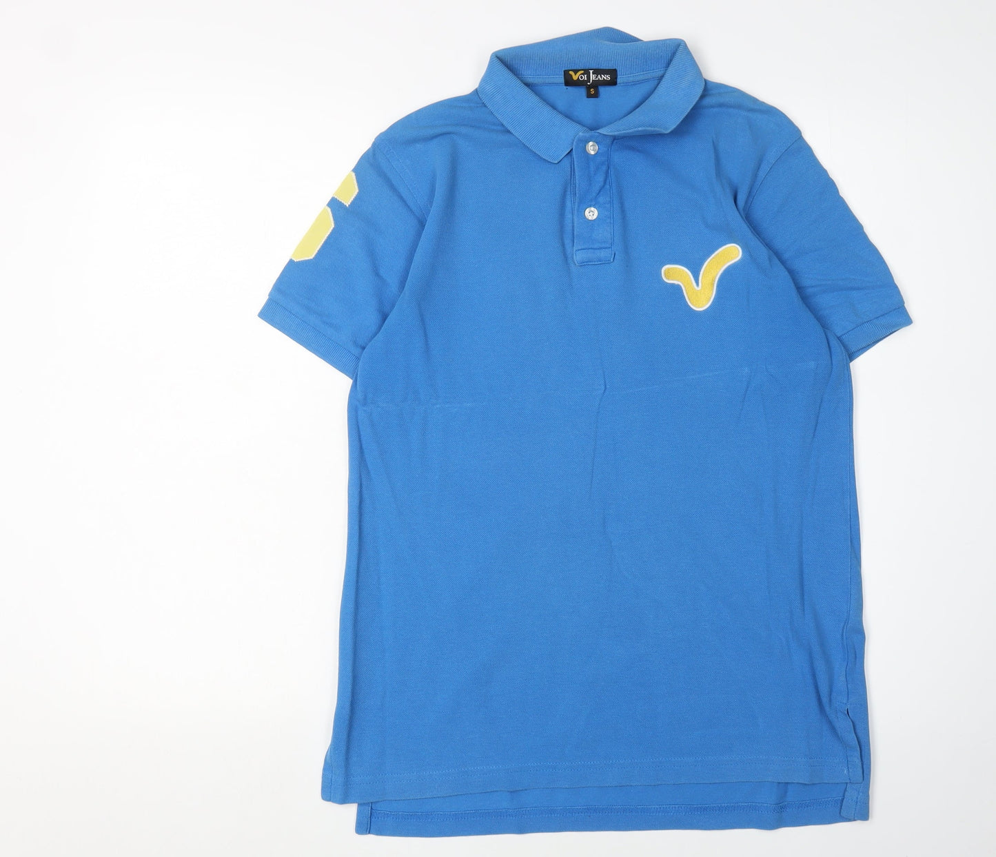 VOI Jeans Men's Blue Polo Shirt, Size S, Casual Wear