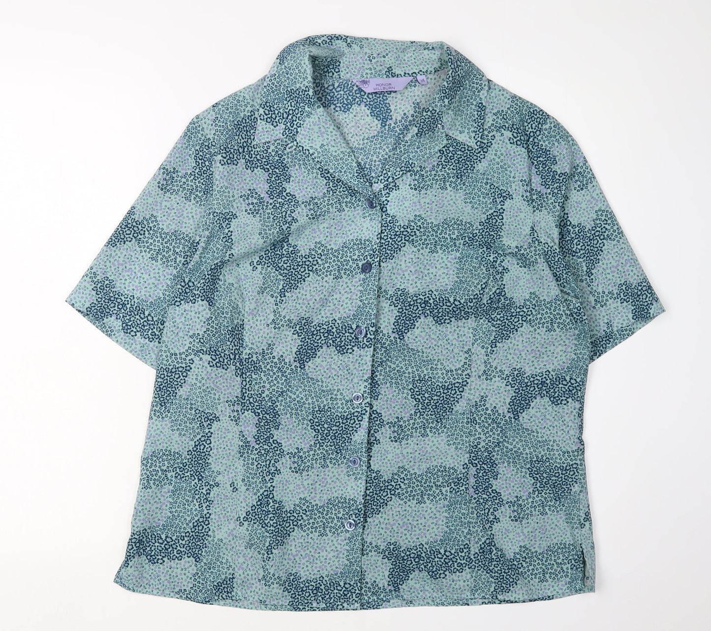 Womens UK Size 14 Honor Millburn Multicoloured Basic Button-Up