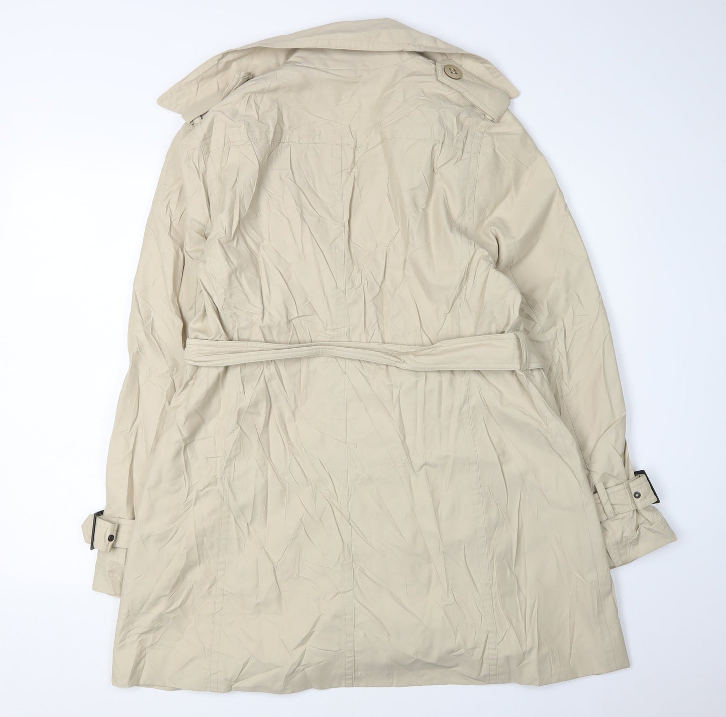 Womens UK Size 14 Viyella Beige Trench Coat