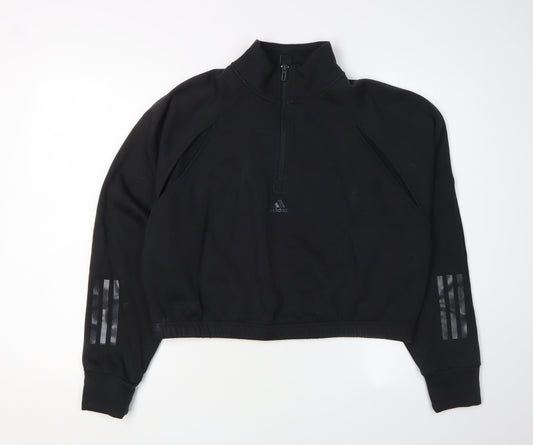 Adidas Women's Black 1/2 Zip Hoodie Size S