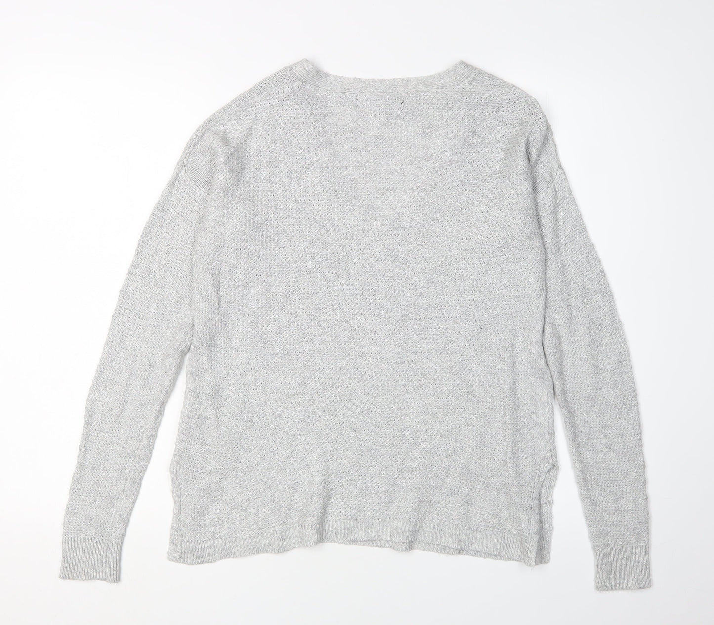 Banana Republic Women's Grey V-Neck Pullover Jumper XS