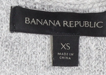 Banana Republic Women's Grey V-Neck Pullover Jumper XS
