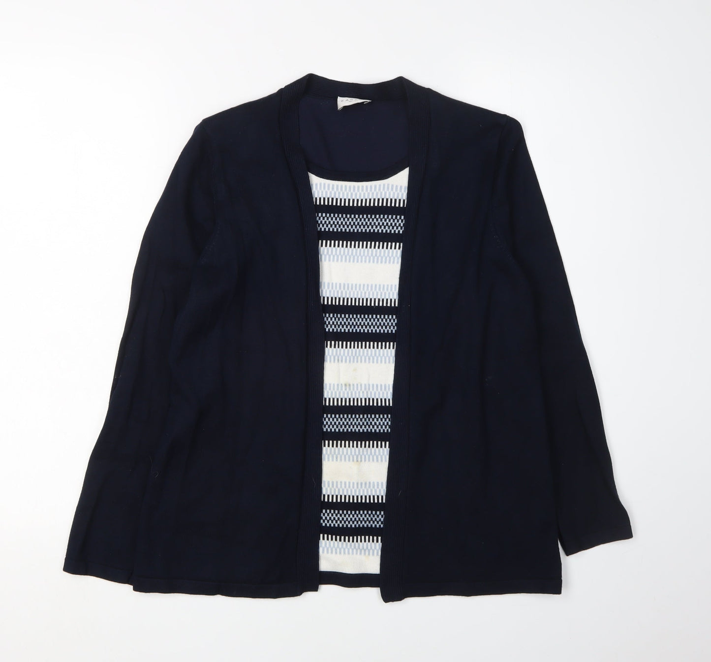 Eastex Women's Blue Stripe Cardigan Size 12