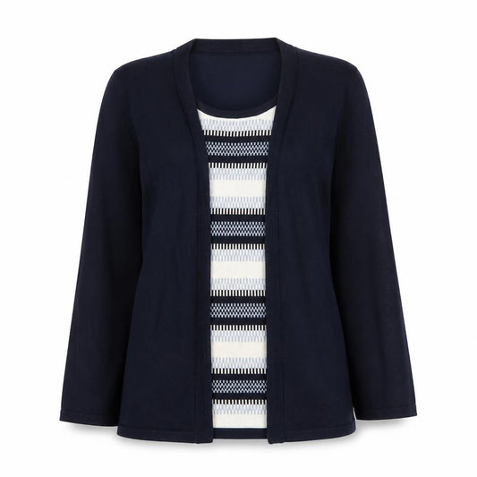 Womens UK Size 12 Eastex Blue Cardigan Jumper