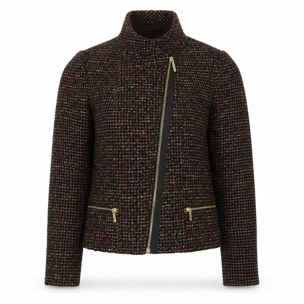 Womens UK Size 10 Jasper Conran Multicoloured Motorcycle Jacket