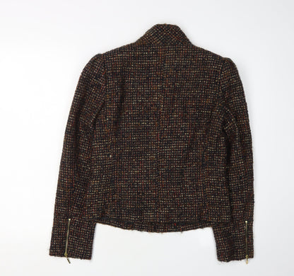 Womens UK Size 10 Jasper Conran Multicoloured Motorcycle Jacket
