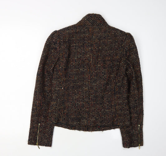 Womens UK Size 10 Jasper Conran Multicoloured Motorcycle Jacket