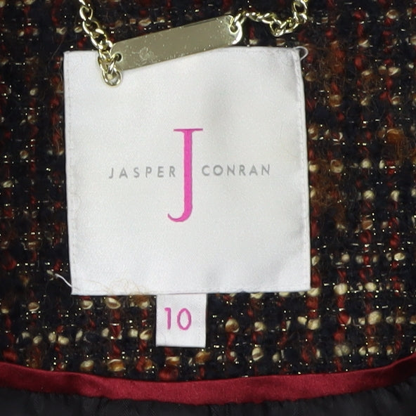 Womens UK Size 10 Jasper Conran Multicoloured Motorcycle Jacket