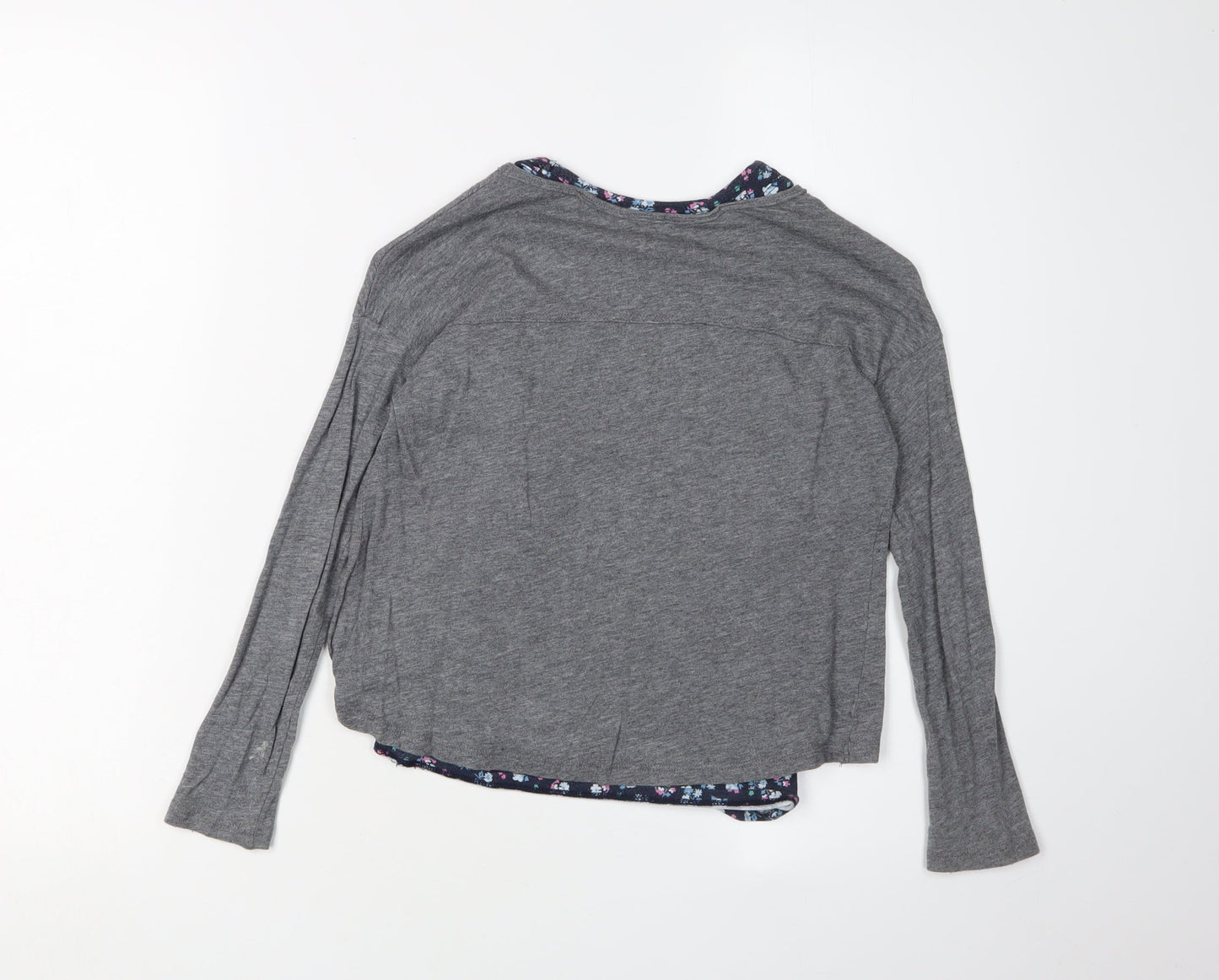 Abercrombie Kids Girls Grey Pullover T-Shirt 7-8 Years