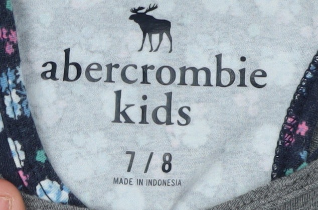 Abercrombie Kids Girls Grey Pullover T-Shirt 7-8 Years
