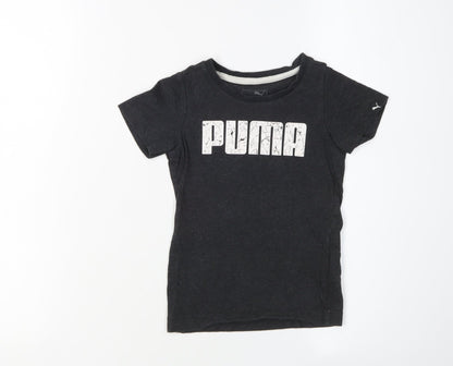 Puma Unisex Toddler Black Graphic T-Shirt 1-2 Years