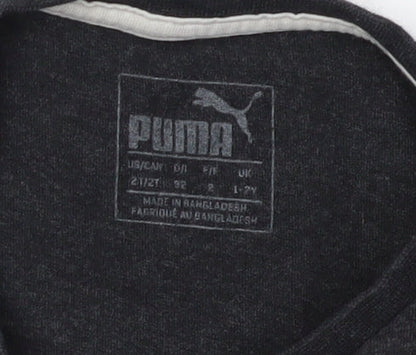 Puma Unisex Toddler Black Graphic T-Shirt 1-2 Years