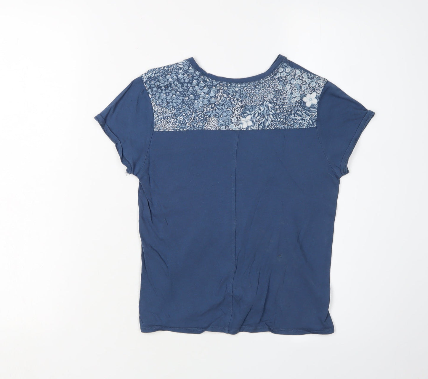 Abercrombie Kids Girls Blue Floral T-Shirt, Size 10, Excellent Condition