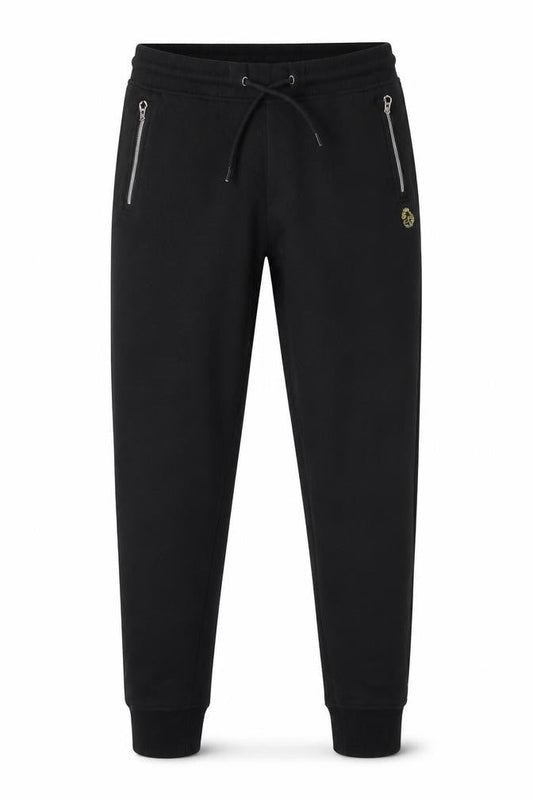 Luke Boys Black Jogger Trousers 12-13 Years Cotton Blend