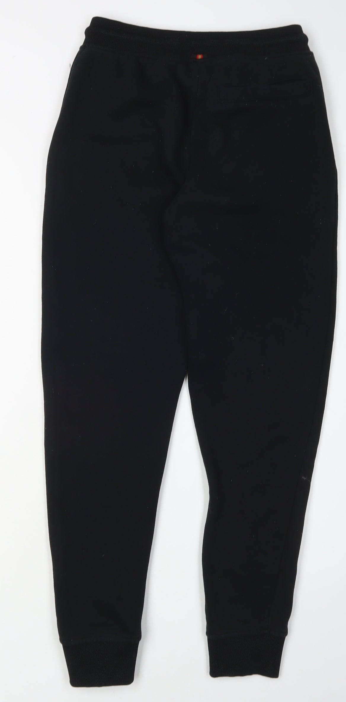 Luke Boys Black Jogger Trousers 12-13 Years Cotton Blend