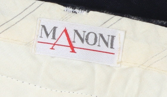 Manoni Men's Black Wool Corduroy Trousers