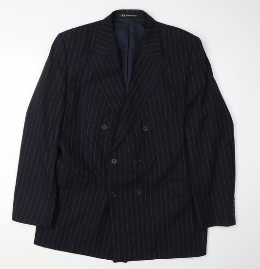Mens UK Size 40 DAKS Regular Blue Suit Jacket