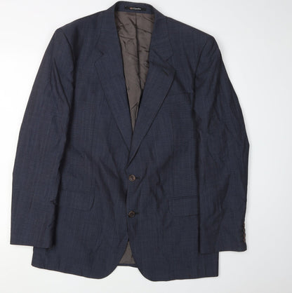 Mens UK Size 42 DAKS Regular Blue Suit Jacket