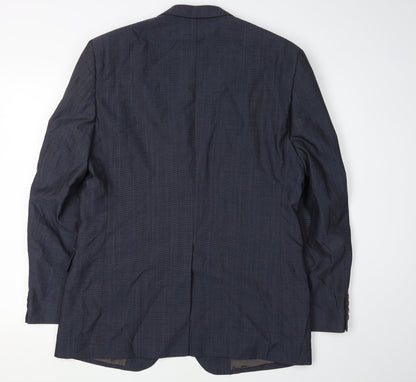 Mens UK Size 42 DAKS Regular Blue Suit Jacket