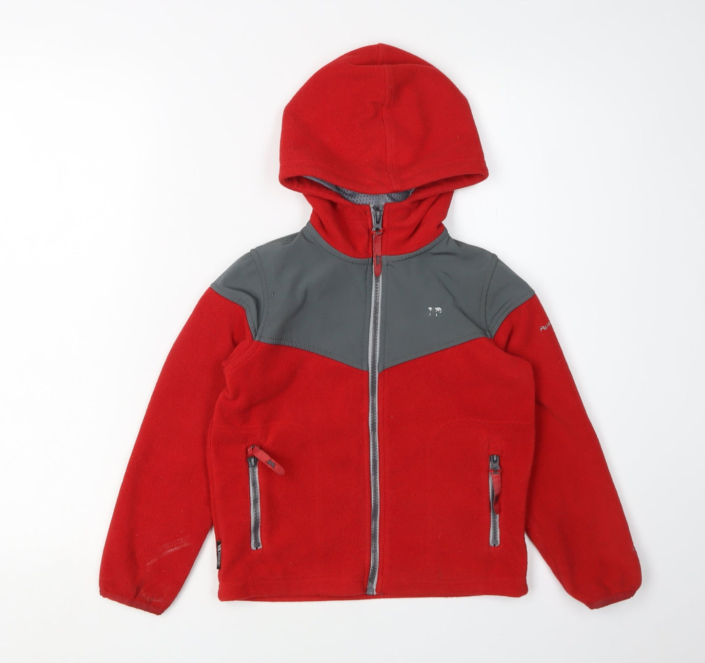 Trespass Boys Red Fleece Hooded Jacket, Size 5-6 Years