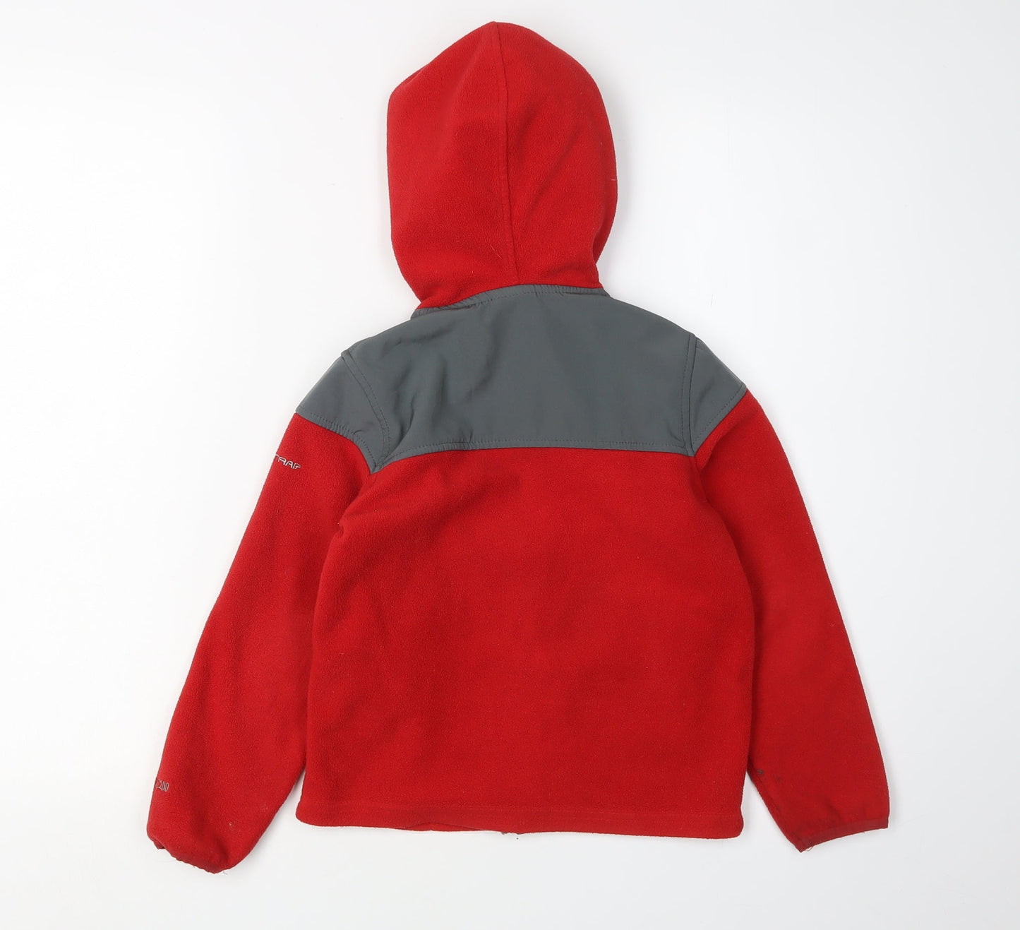 Trespass Boys Red Fleece Hooded Jacket, Size 5-6 Years