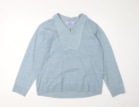 Honor Millburn Women's Blue Pullover Jumper - Collared, L