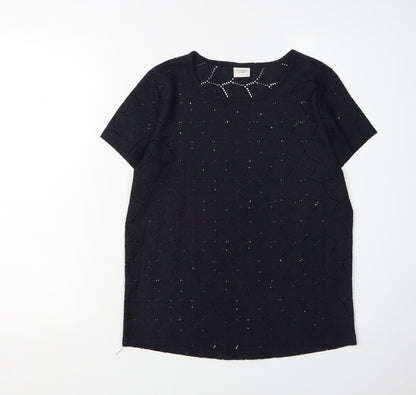 Jacqueline de Yong Women’s Black Knit T-Shirt XS