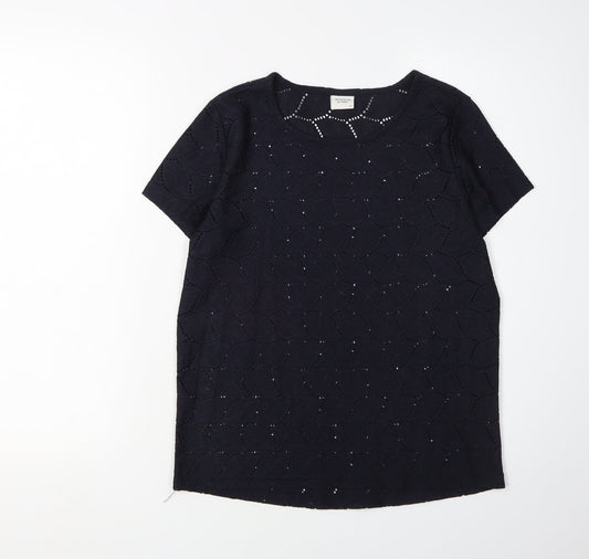 Jacqueline de Yong Women’s Black Knit T-Shirt XS