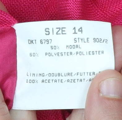 Windsmoor Women's Long Pink Suit Jacket Size 14