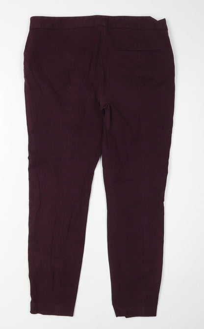 Calvin Klein Women's Purple Skinny Jegging Trousers - Size 8