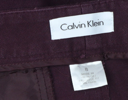 Calvin Klein Women's Purple Skinny Jegging Trousers - Size 8