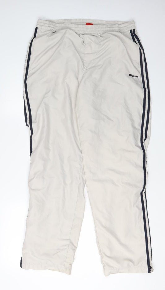 Wilson Men's Beige Jogger Trousers Medium