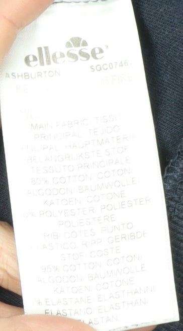 Ellesse Women's Black Logo Sweatshirt UK 16