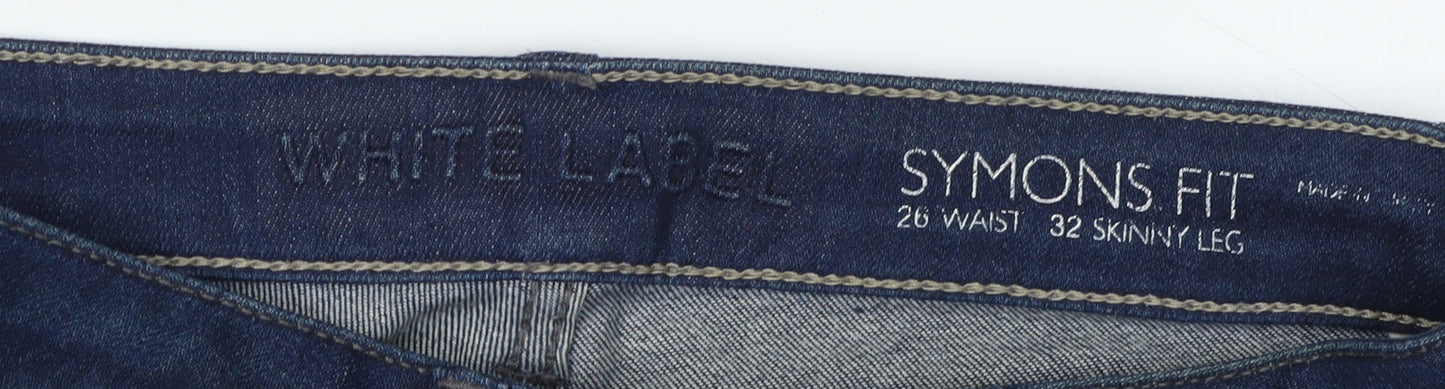 Womens UK Size 8 White Label Slim Fit Skinny Blue Jeans