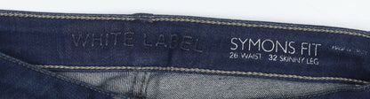 Womens UK Size 8 White Label Slim Fit Skinny Blue Jeans