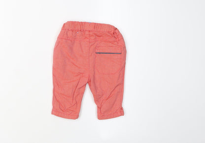 Baker by Ted Baker Unisex Orange Striped Jogger Trousers 0-3 Months