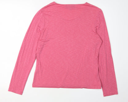 Womens UK Size M Viyella Pink Basic T-Shirt