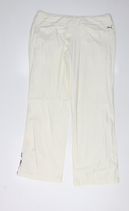 Puma Women's White Trousers Size 12 Casual Style