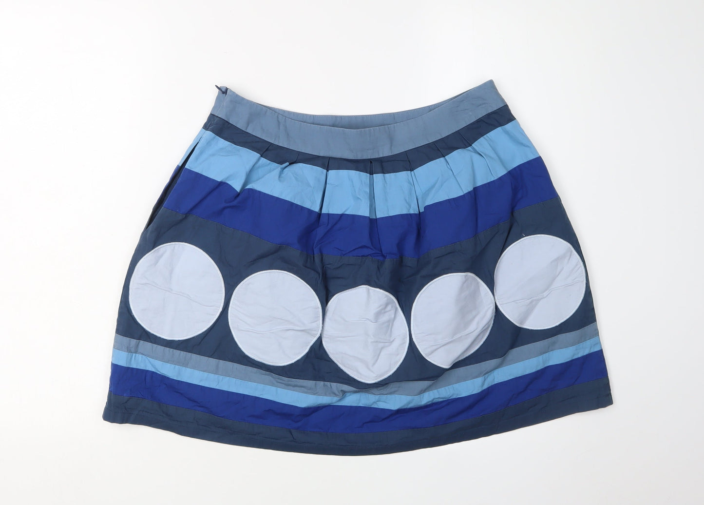 Boden Women's Blue Geometric Skirt Size 8