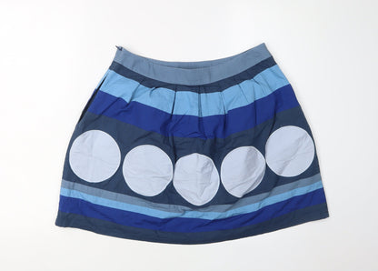 Boden Women's Blue Geometric Skirt Size 8