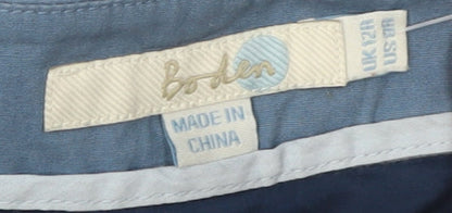 Boden Women's Blue Geometric Skirt Size 8