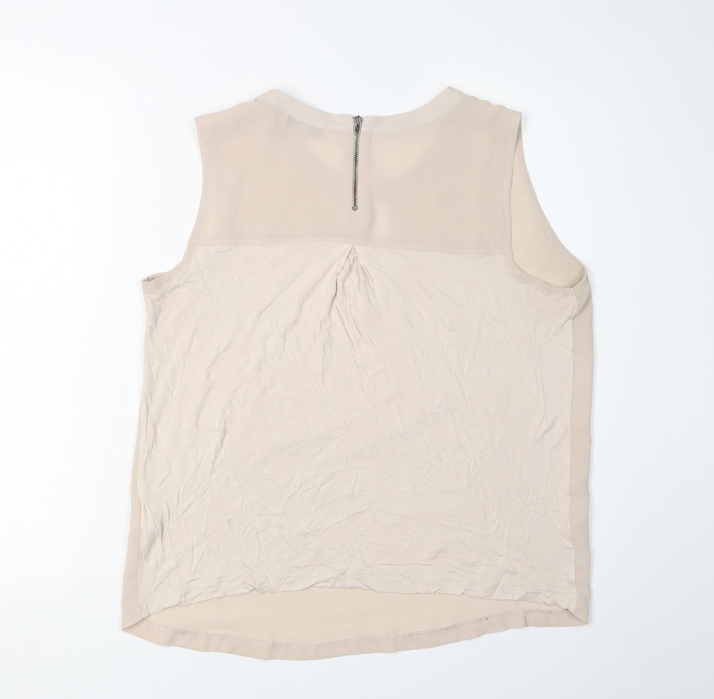 Jasper Conran Women's Beige Sleeveless Blouse Size 12