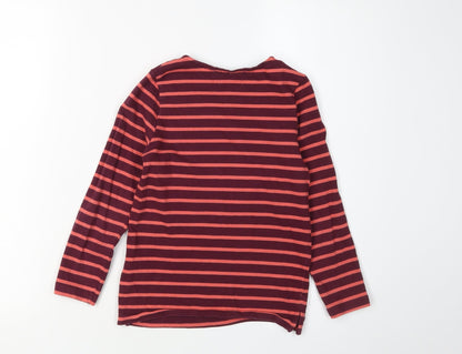 Jasper Conran Girls Red Striped Sequin T-Shirt 7-8 Years