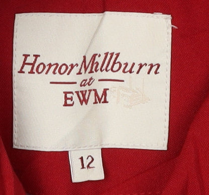 Honor Millburn Women's Red Hooded Coat Size 12