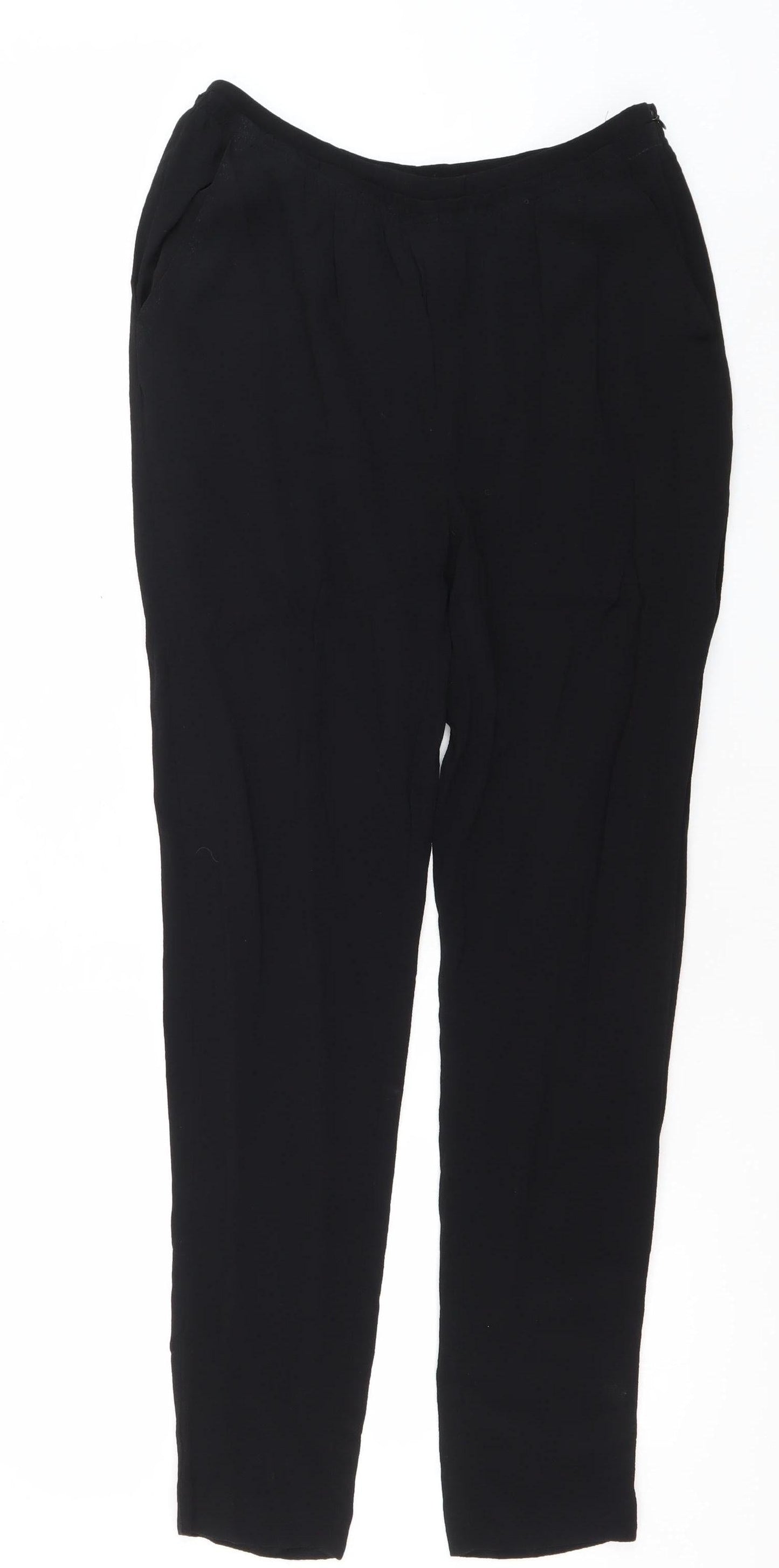 Womens UK Size 6 Reiss Regular Fit BusinessCasual Black Trousers