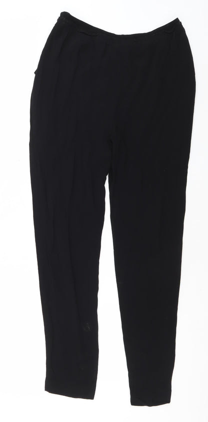 Womens UK Size 6 Reiss Regular Fit BusinessCasual Black Trousers