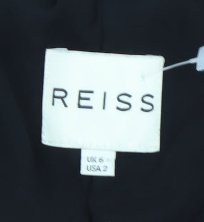 Womens UK Size 6 Reiss Regular Fit BusinessCasual Black Trousers